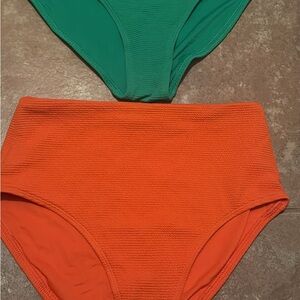 Old Navy Green and Orange Bikini Set
